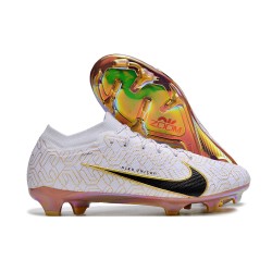 Nike Air Zoom Mercurial Vapor 15 Elite FG Low Soccer Shoes White Yellow