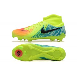 Nike Phantom Luna Elite FG High Top Green Blue Black Soccer Shoes 