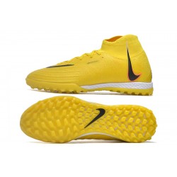 Nike Phantom Luna Elite TF High Top Yellow Soccer Shoes